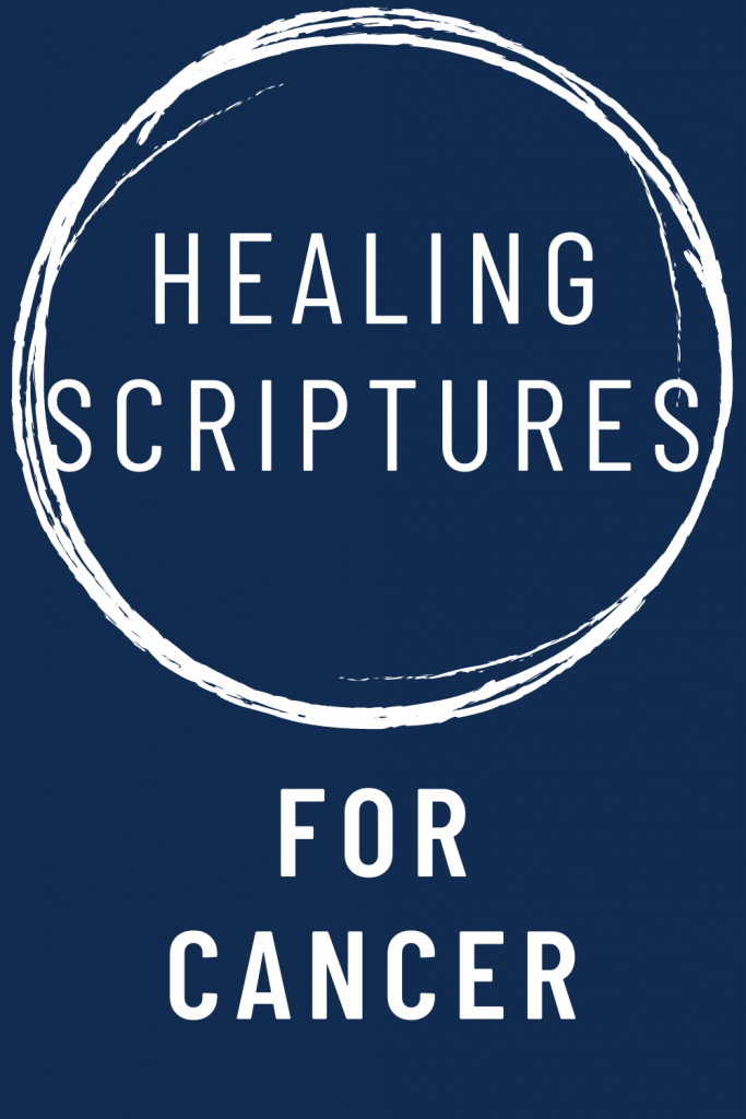 text reads "healing scriptures for cancer".