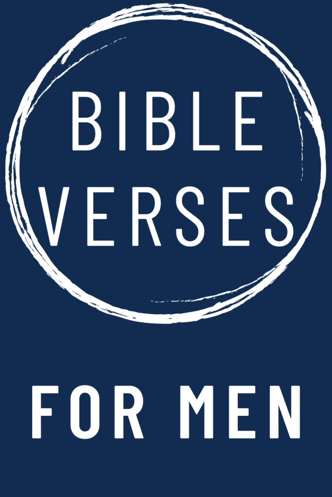 image reads "bible verses for men".