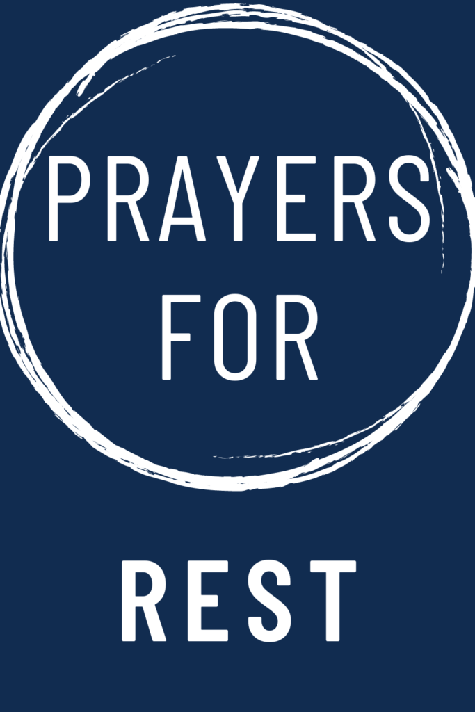 image reads "prayers for rest".