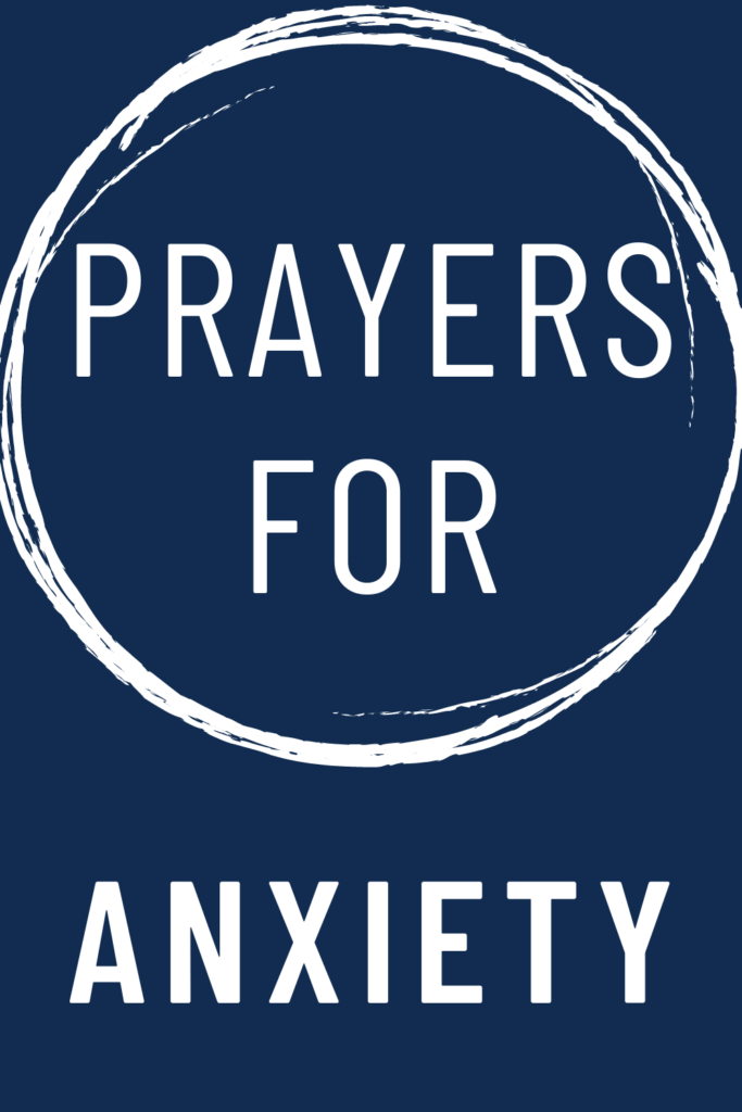 text reads "prayers for anxiety".